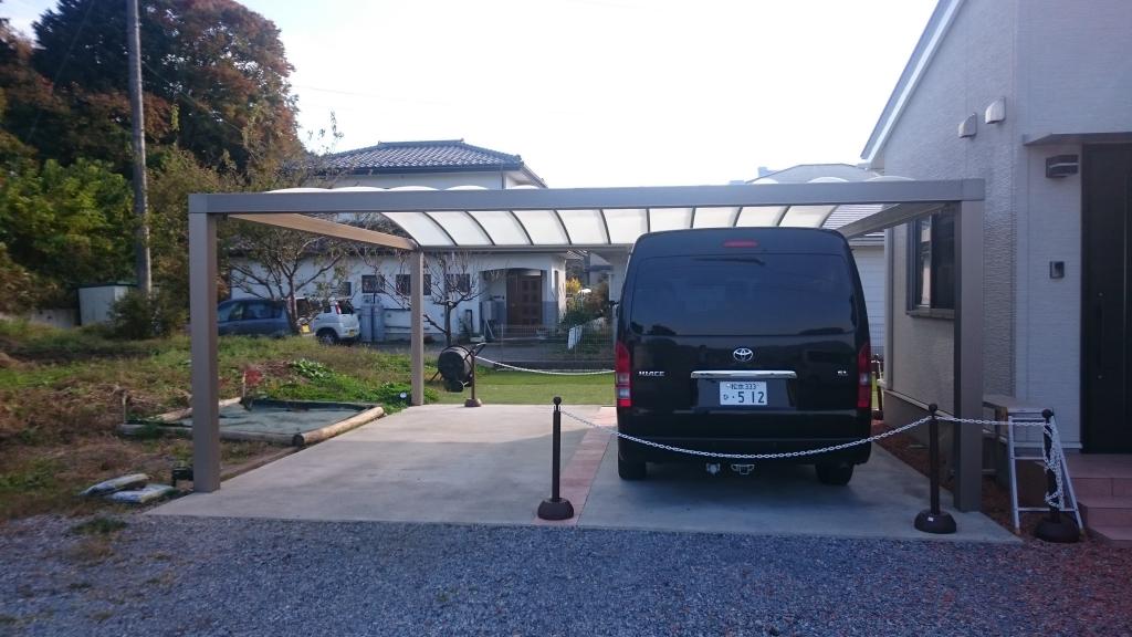 オープン　車庫駐車場　カーポート　土間コンクリート　イオリ　IORI　チェーンポール